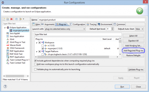 Add required plugins Add required plugins
